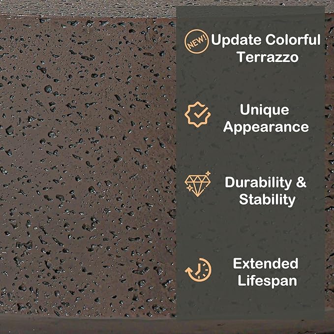 SUNBURY Outdoor Propane Gas Fire Pit Table, 35 Inch Square Outdoor Firepit Table, 50000 BTU Fire Table for Patio Set, Brown