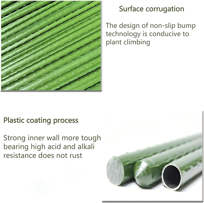 3 Feet Steel Plant Stakes, Garden Plant Stakes 36 Inch,25 Pack Tomato Stakes for Growing Climbing Plants, Potted Plants, Tomatoes, Trees, Cucumber, Beans, Fences Poles