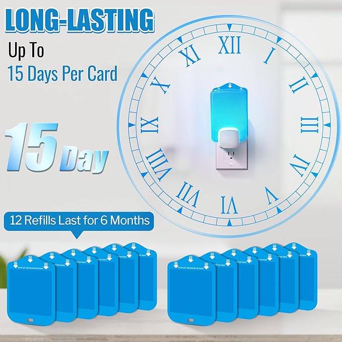 Qualirey 12 Pack Fly Trap Refill Cartridges Compatible with Raid/STEM/Wondercide Flying Insect Traps, Light Trap Refills Strong Glue Card for Fly Insect Bug Mosquito Gnat Traps Indoor