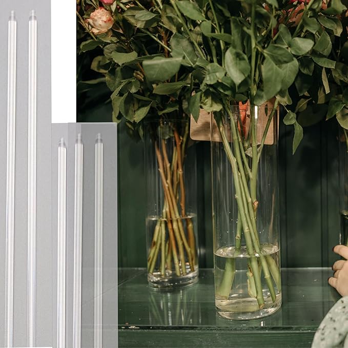 30 Pcs 18 Inch Acrylic Plant Stakes Garden Stakes Clear Orchid Stakes Clear Plant Sticks Potted Plant Christmas Support Stakes for Support Vines Grow Upright Indoor Outdoor Plants