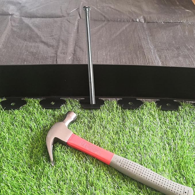 Metal Stakes, 10 Inch 35Pcs Galvanized Landscape Spikes,Garden Nails for Turf,Weed Barriers,Tent and More (35, Silver)