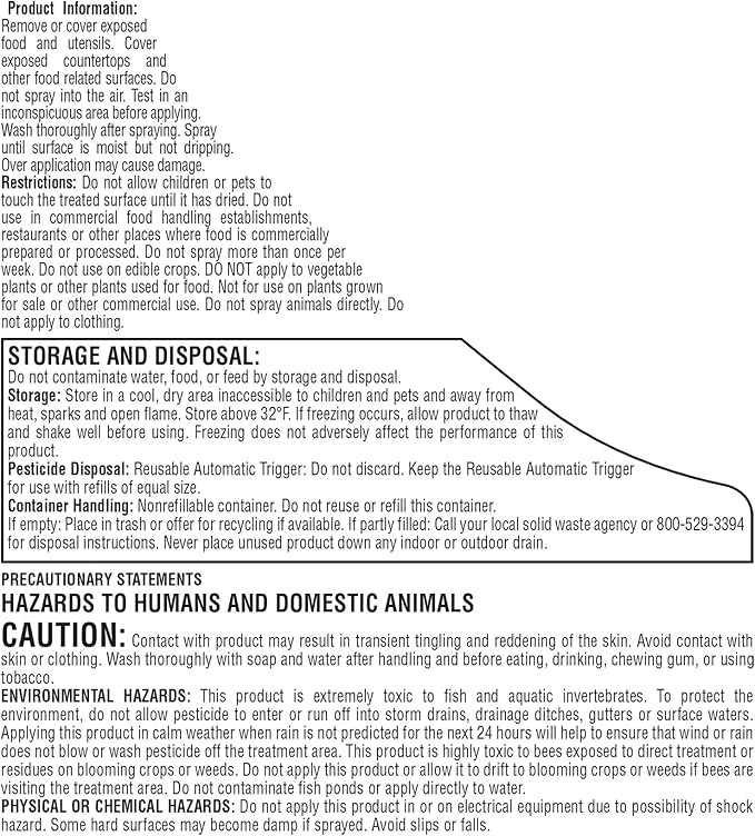 Raid MAX Perimeter Protection, 1 Gallon, Indoor & Outdoor Insecticide Spray with Reusable Electric Sprayer