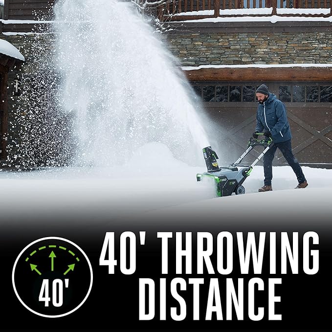 EGO Power+ SNT2110 Peak Power 21-Inch 56-Volt Cordless Snow Blower with Steel Auger Battery and Charger Not Included,Black