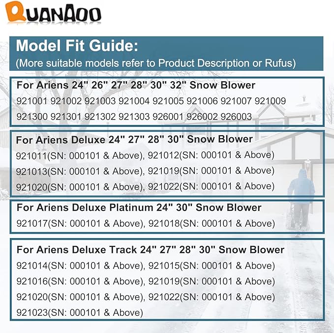 Deflector Control Cable 06900406 for Ariens Snow Blower fits Deluxe 24 27 28 30 Deluxe Platinum 24 30 Deluxe Track 24 27 28 30 snowblower Replaces 06900018 Chute Deflector snowblower Parts