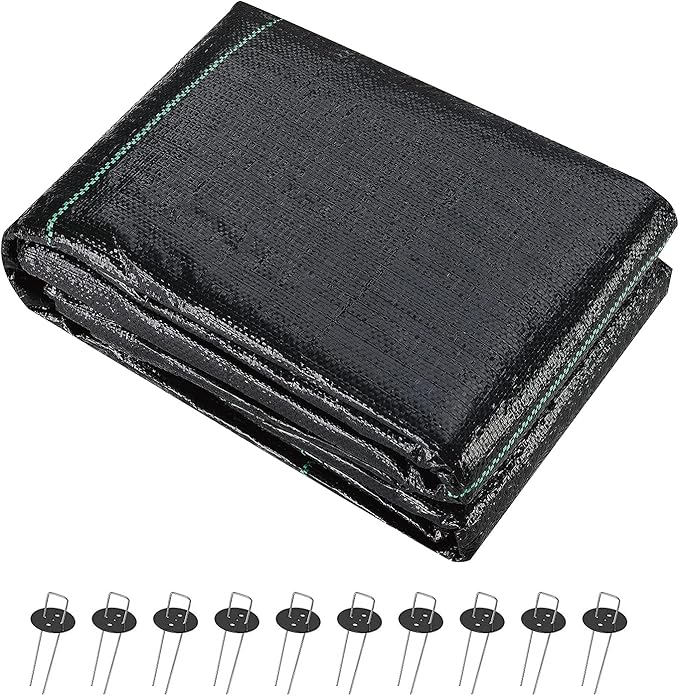 4ft x 50ft Garden Weed Barrier Landscape Fabric, Durable & Heavy Duty Ground Cover Weed Blocker Fabric Gardening Mat, Superior Weed Control for Vegetable Garden, Flower Bed, Mulch