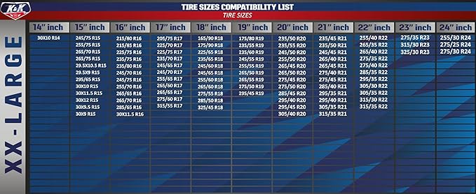 K&K Auto Accessories Snow Socks for Tires - Pro Series for Ultimate Grip Alternative for Tire Snow Chain - Snow Traction Device for Passenger Cars SUVs Trucks Winter Emergency Accessory (XX-Large)