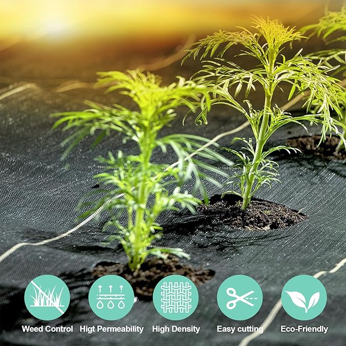 Landscape Weed Barrier Fabric - 2.95 x 16Ft. Perfect for Gardens, Landscaping, Ground Cover and Box Liners…