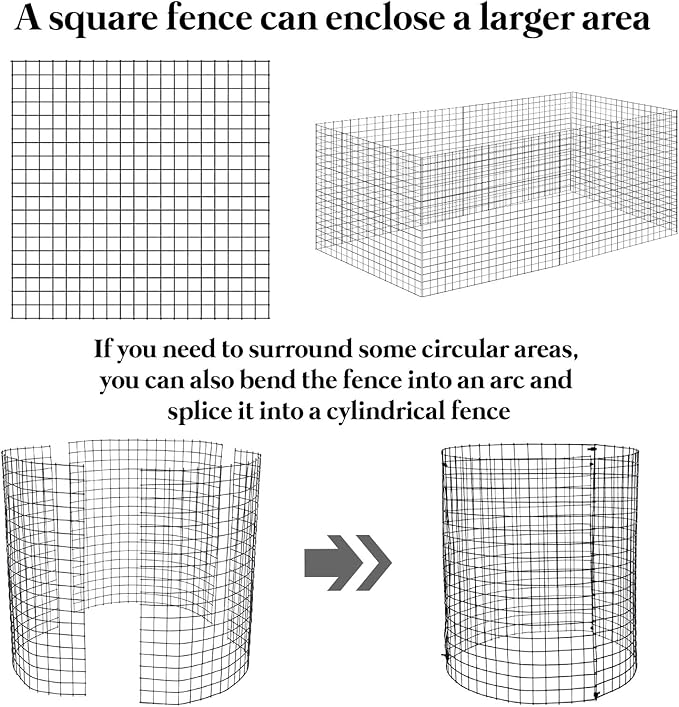 10 Pack Plant Protector from Animals, 12'' x 12'' Square Metal Plant Cages Wire Plant Protectors 40pcs Metal Mesh to Keep Animals Out, Garden Protection Bunny Barricades for Garden Flowers Vegetables