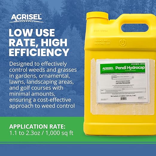 Pendi Hydrocap Weed Killer, Pre-Emergent Formula, Effective on 40+ Broadleaf Weeds and Grasses, No-Stain, Mixes Easily, Pet Safe, Includes 3-Pack of Agrisel Protective Gloves, 320 Ounces