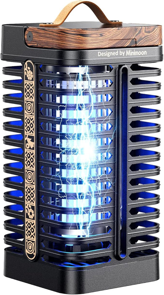Minimoon Bug Zapper Outdoor, 15W Mosquito Zapper 4200V Electric Fly Trap, Western Theme, Easy to Clean, IPX4 Waterproof, 5.9 Ft Cord, Fly Zapper for Backyard, Patio, Camping, Indoor