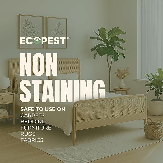 Bed Bug Spray – Natural, Plant-Based Killer for Indoor Pest Control | Home Bedbug Spray and Repellent | Made with Clove Oil, Safe for Use Around Children and Pets (128 oz)