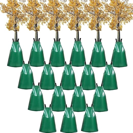 (18+1 Value Pack) 20 Gallon Tree Watering Bags, Heavy Duty and Slow Release Gator Bag for Trees, Premium PVC Plant Drip Irrigation Bags,5-8 Hours Releasing Time,Reusable