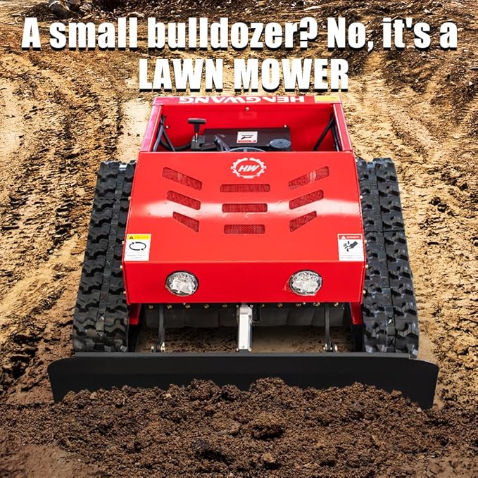 Robot Remote Control Snow Removal and Lawn Mower Electric Start 45°Climbing Crawler Anti-Skid Snow Removal Machine All-Terrain Lawn Mower and Snow Removal Machine (HW-224 Snow)