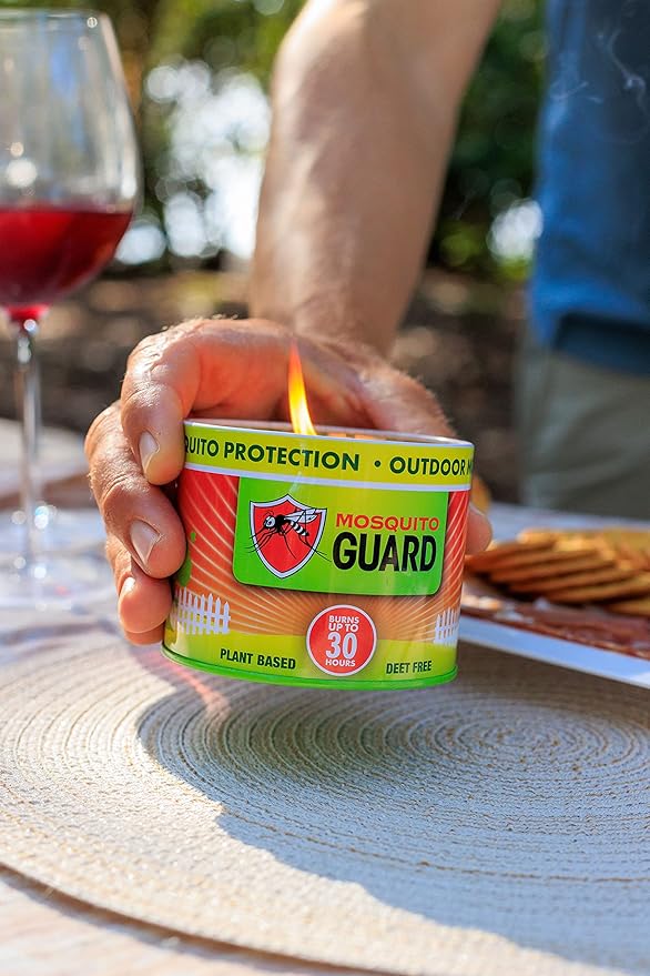 Mosquito Guard 12oz Mosquito Repellent Outdoor Patio Candle - Burns 35 Hours - Citronella Candles Outdoor Mosquito Repellent Indoors - Natural Mosquito Candles for Outside - Bug Repellent Candle