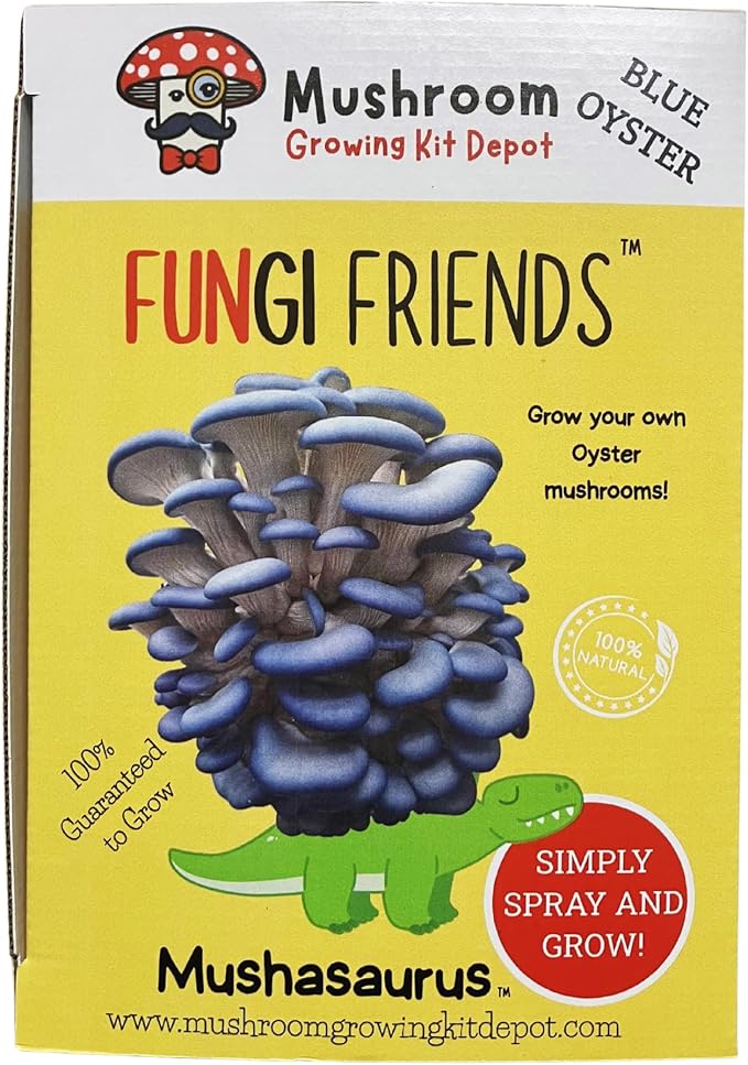 1 Humidity Tent Bundle + 1 FUNGI FRIENDS Blue Oyster Mushroom Grow Kit (5 lbs) | Mushasaurus | Beginner-Friendly & Easy to Use | Handmade in USA
