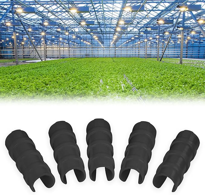 80PCS 1 inch Greenhouse Clips Black Greenhouse Clamps Black Plastic Clamps Garden Buildings Tube Clips for PVC Pipe Greenhouse Films, Sunshade Nets, Shelters, Farming, Gardening