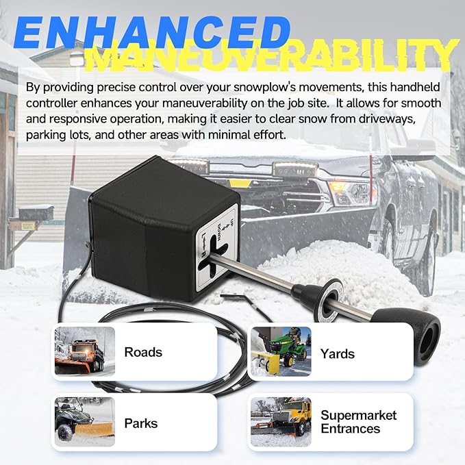 Snowplow Handheld Controller Fit for Western Snowplow, SAM 1314000 | Fisher 56018 | A5795, Straight Blade Plows, 6 Pin Plug Hand Held Controller