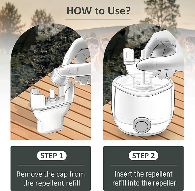 Effective Mosquito Repellent for Home, 4 Pack of 160Hours Compatible with E-Series Mosquitos Repeller Refills, Protection for 20-Foot Zone Mosquito Repellent