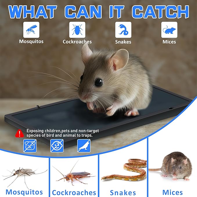 Landisun Mouses Rats Traps Roach Snakes Mices Spider Pest Glue Trap Indoor for Home