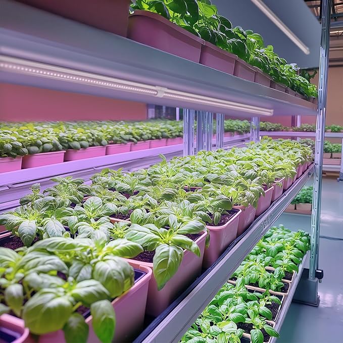 Barrina T8 LED Grow Light 4FT,168W(4 x 42W), 1000W Equivalent, Full Spectrum, V-Shape with Reflector Combo, Grow Lights for Indoor Plants, Greenhouse, 4-Pack