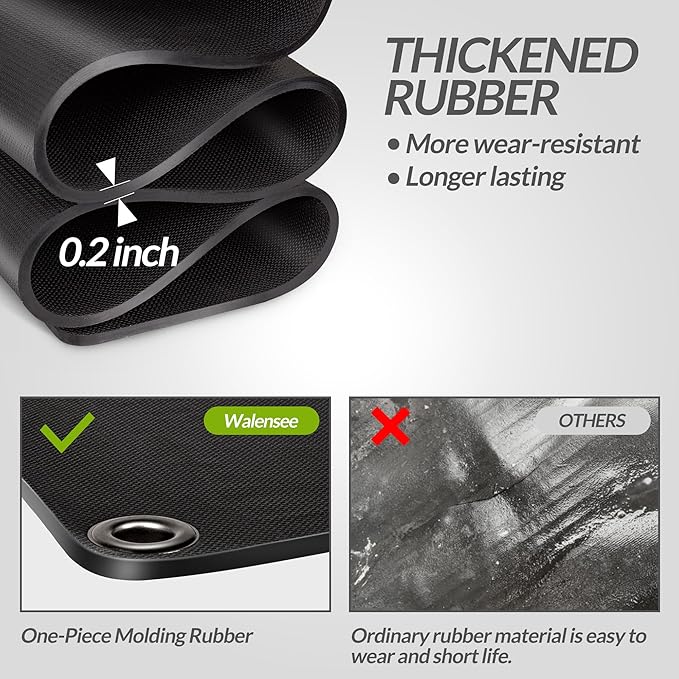 Walensee Snow Melting Mats Outdoor for Stairs, 10" x 30" 3-Pack Graphene Heated Outdoor Mats with Plug, No-Slip Rubber Snow Heating Mats, Ice Melts Pads Winter Sidewalks, Steps, Decks Snow Removal