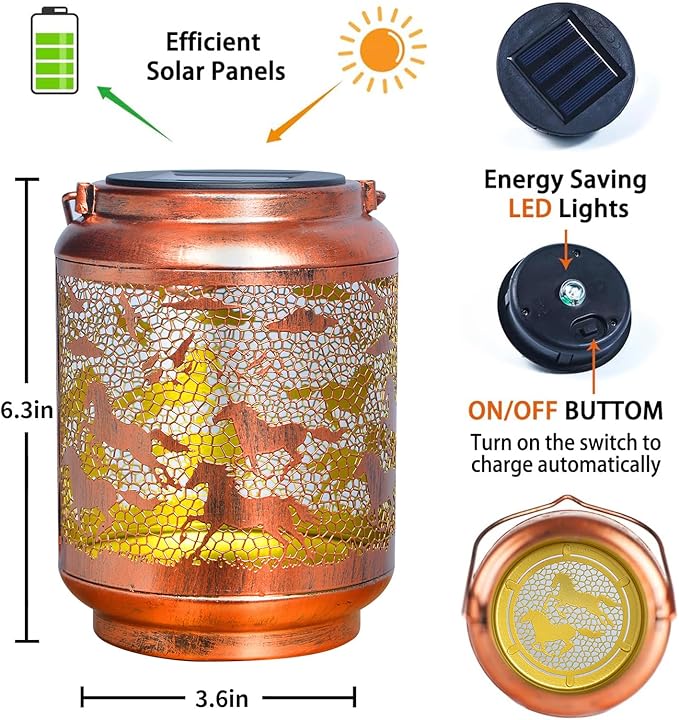 Horse Gifts for Mom/Grandma/Women/Sister,Garden Gift ,Solar Lanterns Outside Clearance,Porch Yard Decorations Outdoor,Mother Day Gift SOutdoor