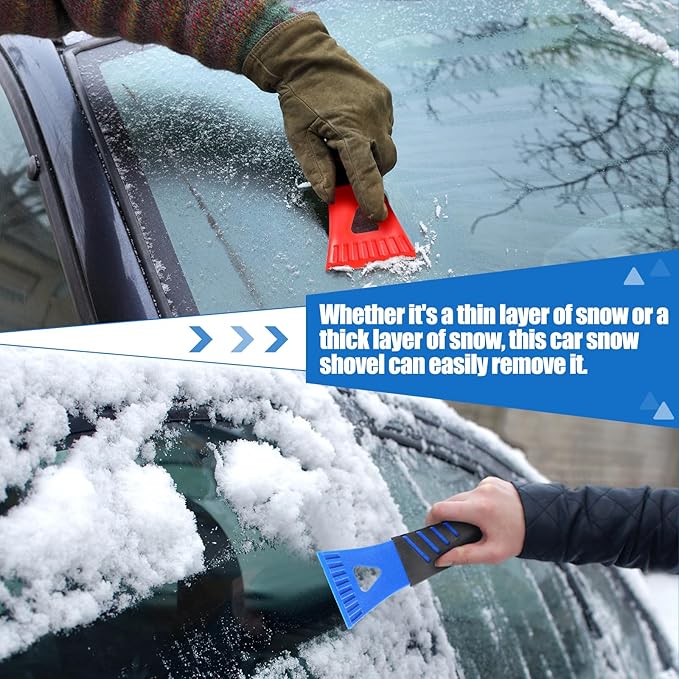 Frienda Ice Scraper for Car Windshield Plastic Snow Frost Ice Removal Tools for Cars Trucks Window (24)