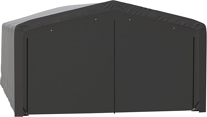 ShelterLogic ShelterTube Garage & Storage Shelter, 20' x 32' x 12' Heavy-Duty Steel Frame Wind and Snow-Load Rated Enclosure, Gray