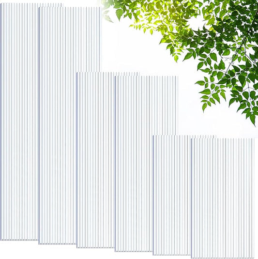 Tatuo 12 Pack 4' X 2' X 0.32'' Polycarbonate Greenhouse Panels Polycarbonate Sheets Twin-Wall Roof Panels Waterproof UV Protected Clear Corrugated Plastic Roofing for Greenhouse Replacement