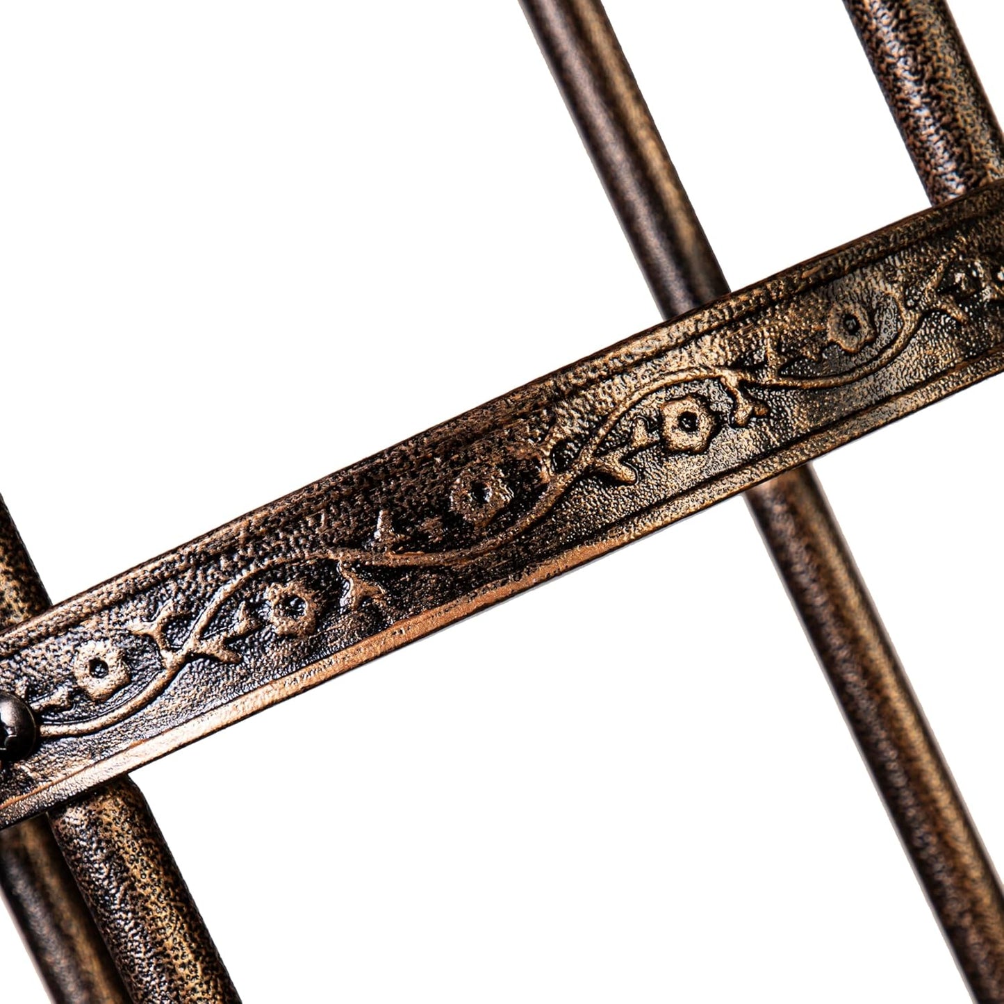 Evergreen Garden 5 ft Metal Garden Obelisk Trellis for Climbing Plants Vines, Clematis & Flowers | Outdoor & Indoor Plant Trellis for Potted Plants | Floral Pattern Arch Trellis (Antique Copper)