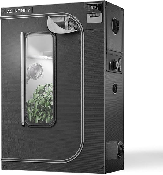 AC Infinity CLOUDLAB 642, Advance Grow Tent 4x2, Thickest 1" Poles, 2000D Mylar Canvas, Lab-Tested Highest Reflectivity, Largest Zipper Window, Controller Mount Plate, 48" x 24" x 72" Indoor Growing