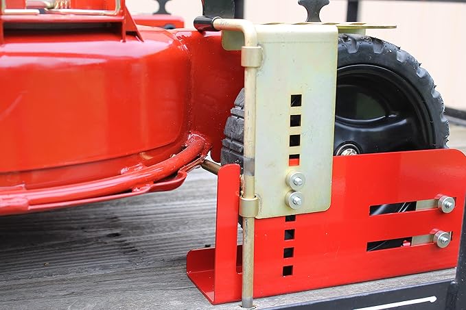 Jungle Jim's Jungle Boot to Secure Push and Some Commercial Mowers or Spreaders to Lawn and Landscape Trailer (SMALL - LOCKING)
