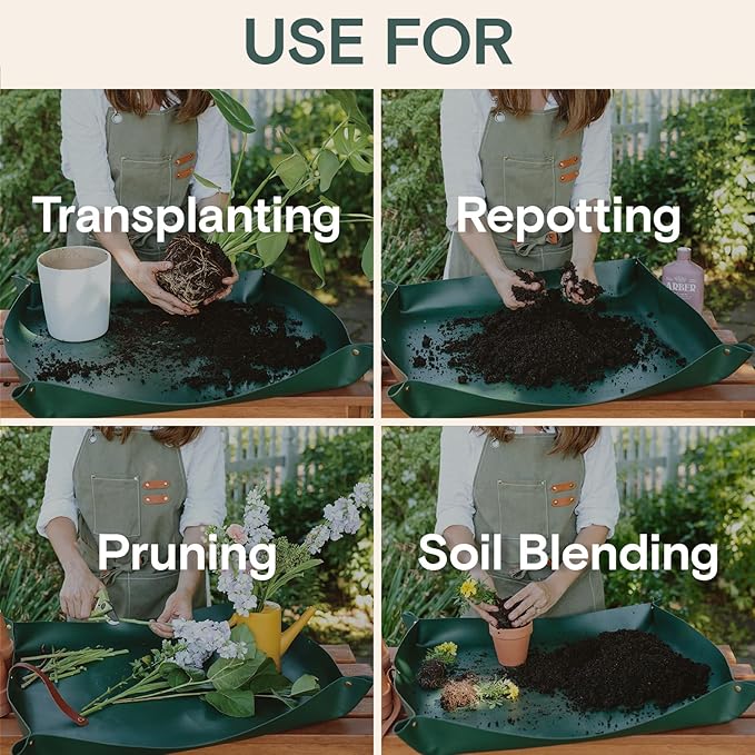 ARBER Repotting Mat – 30" x 30" Repotting Mat for Indoor Plants – Waterproof Planting Mat for Potting, Indoor Succulent, Gardening, Pruning, Soil Mixing – Plant Mat for Mess Control