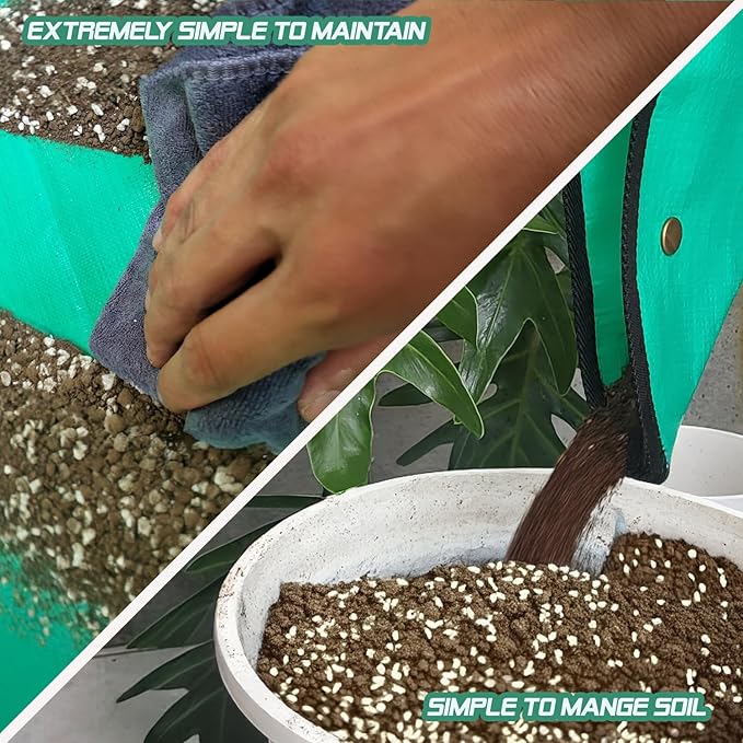 OXIHOUSE&CO- Repotting Mat, 39.5"x31.5", Green, Dirt Control, Perfect for Indoor & Outdoor Plants, Easy Storage, Durable Design - Portable Potting Tray for Gardening Lovers