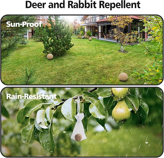 20 Pack Deer Repellent, Rabbit Repellent, Deer Deterrent, Powerful Deer Repellent Outdoor for Plants, Rabbit Repellant for Garden, Deers Repellent for Outdoor Tree Yard, Safe for Deer and Plants
