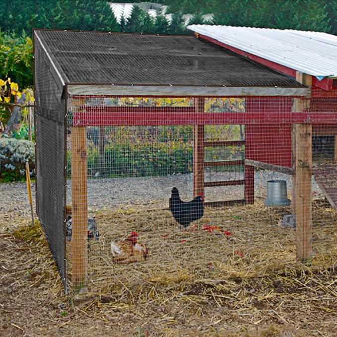 winemana 40% Black Shade Cloth, 3.3 x 6.6 FT Durable Mesh Tarp with Grommets, Resistant Garden Sun Shade Netting, Shading Antifreezing for Pergola, Greenhouse, Plants Growing, Chicken Coop