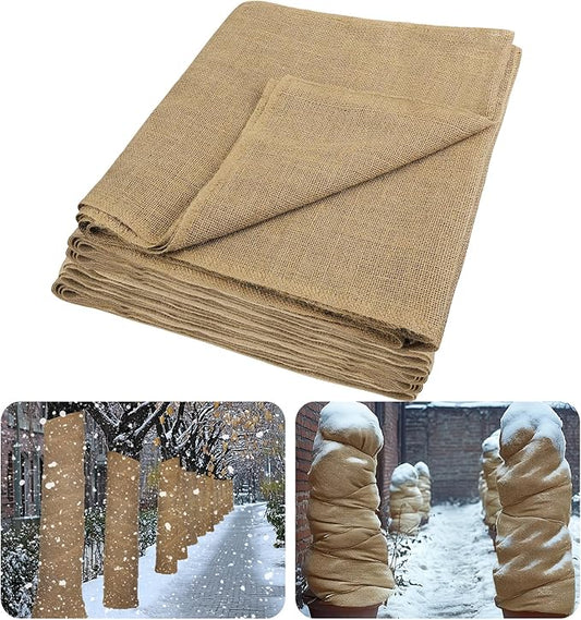 ANPHSIN 40ftx23.6in Breathable Burlap Fabric Plant Covers - Tree Wrap Frost Blankets Freeze Protection for Winter Outdoor Bushes Potted Plants