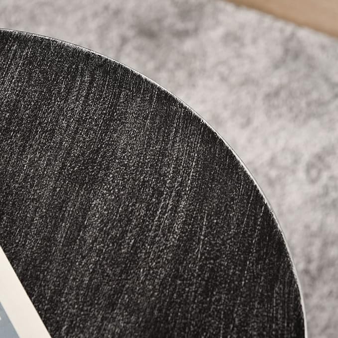 Outsunny 16" Steel Patio Side Table, Garden End Table with Hourglass Design, Accent Table for Outdoor and Indoor Use, Distressed Black