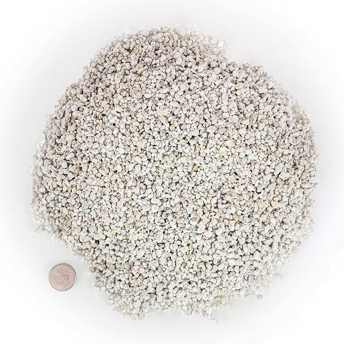 Organic Perlite - Medium/Fine Grade (5 Quart Bag) Horticultural Soil Amendment for Indoor & Outdoor Container Plants for Drainage Management and Enhanced Growth