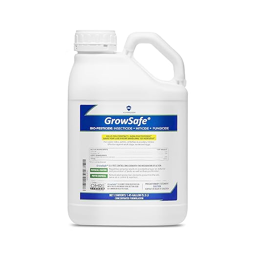GrowSafe Bio-Pesticide, Organic and Natural Miticide, Fungicide and Insecticide (1.45 Gal)
