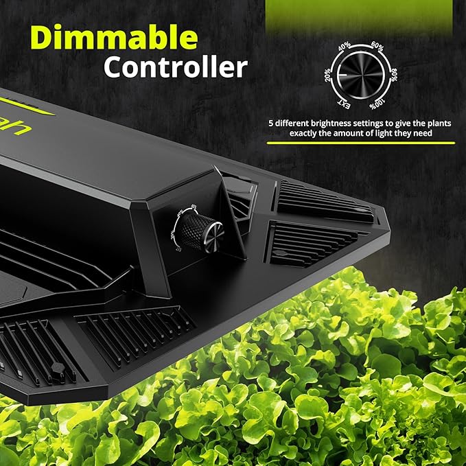 UAP1200 LED Grow Light for Indoor Plants, 120W Plant Lights with Commercial Full Spectrum, Dimmable & High Efficiency & Deeper Penetration Lamps for Seedlings Veg Bloom in 2x2/3x3 Grow Tent