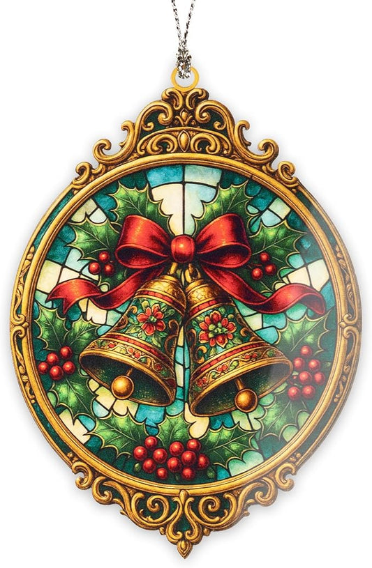 Christmas ornament 2025 - Vintage Christmas ornament - Acrylic xmas ornament - Art ornament - Christmas ornament 2025 - Suncatcher Effect window hanging - car hanging accessories