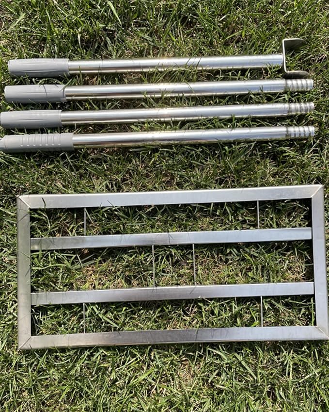 2025 Updated Lawn Leveling Rake, Lawn Leveler Tool with Double-Sided Design,70'' Adjuatble Stainless Steel Garden Rake, Rustproof Rakes Suitable for Landscaping Golf Course, Sand, Gardens, and Ranch