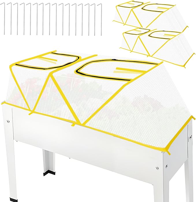 47.2" *14.6" *13.4" Foldable Garden Row Accelerator Plants Cover for Raised Garden Bed, Mini Greenhouse Cover with Two Air Hole and Breathable Mesh, Frost Cover for Plant Vegetable Seedling Protector
