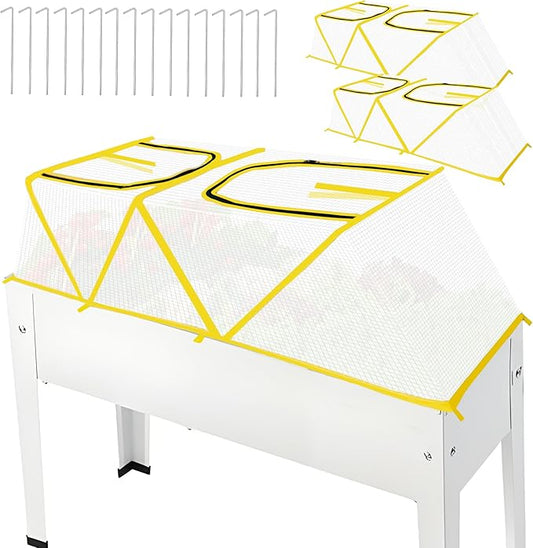 47.2" *14.6" *13.4" Foldable Garden Row Accelerator Plants Cover for Raised Garden Bed, Mini Greenhouse Cover with Two Air Hole and Breathable Mesh, Frost Cover for Plant Vegetable Seedling Protector