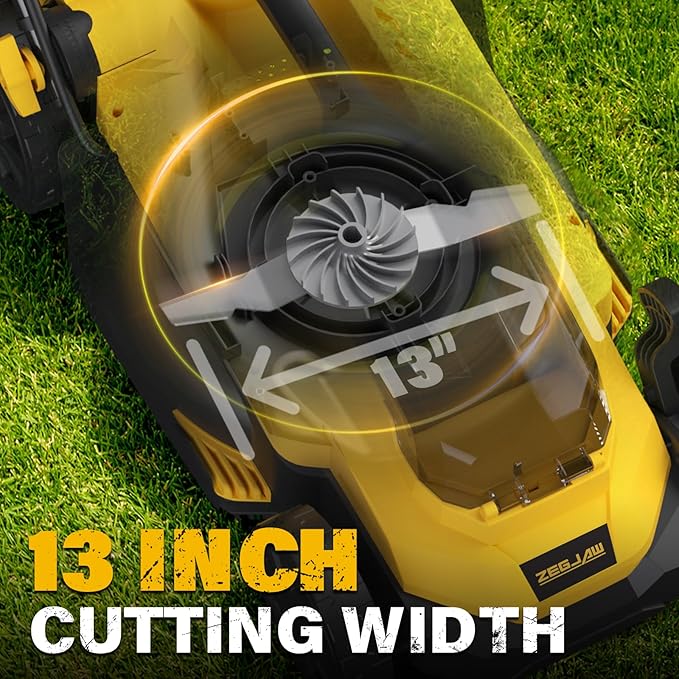 13-Inch 20V Cordless Electric Lawn Mower & 4.0Ah Battery