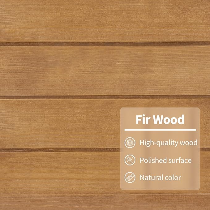 MCombo Outdoor Storage Cabinet with 2 Shelves, Outside Storage Shed with Floor, Wooden Garden Tool Shed with Latch for Yard Deck Lawn, 1000