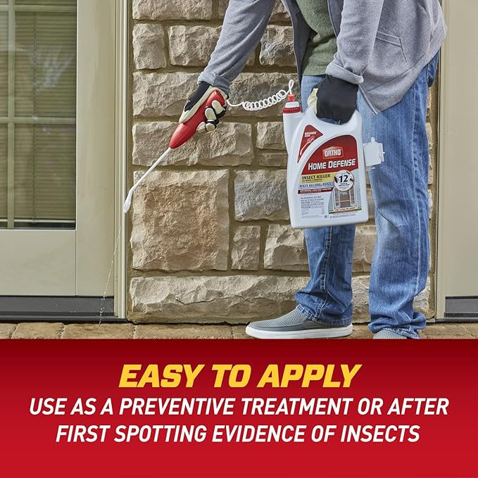 Ortho Home Defense Insect Killer for Indoor and Perimeter2 with Comfort Wand, Controls Ants, Roaches, Spiders and More, 1.33 gal
