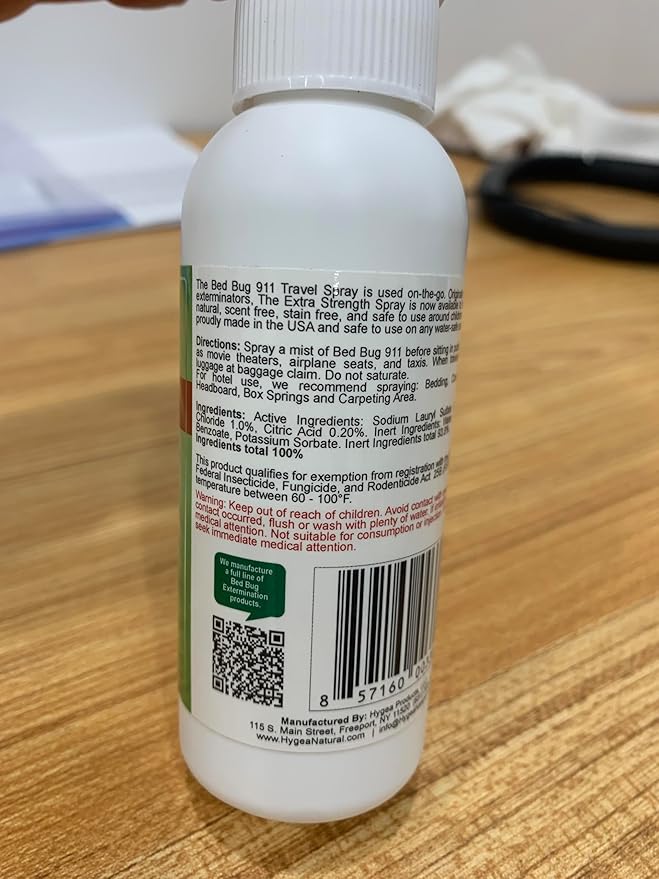 Extra Strength Bed Bug & Mite Natural Travel Spray - TSA Approved Size - Child & Pet Friendly - Stain & Odor Free - for Hotel, Suitcase, Backpack, Shoes - 66% Stronger Formula(2pk, 3 oz)