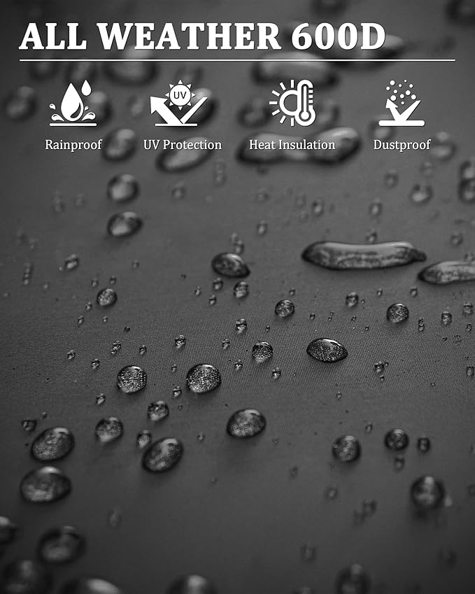 10 X 20 Ft Canopy Replacement Cover Heavy Duty Waterproof UV & Tear Resistant Car Tarp Canopy Tent Garage Top Shelter Oxford Cover with Ball Bungees (Frame is Not Included)